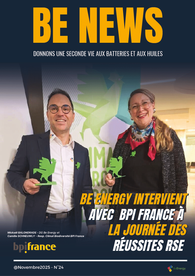 Annonce de la prochaine édition de BeNews sur la régénération des batteries : innovations, tendances et solutions durables à venir.